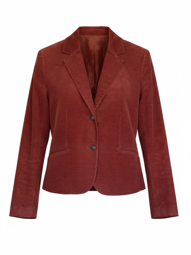 Talbots Burnt Orange Corduroy Blazer Jacket Size 14 Patch Elbows Western Fall